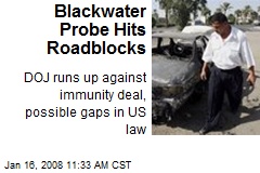 Blackwater Probe Hits Roadblocks