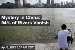 Mystery in China: 54% of Rivers Vanish