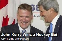 John Kerry Wins a Hockey Bet