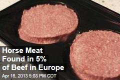 Horse Meat Found in 5% of Beef in Europe