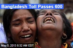 Bangladesh Toll Passes 600