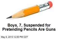 Boys, 7, Suspended for Pretending Pencils Are Guns