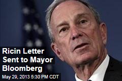 Ricin Letter Sent to Mayor Bloomberg