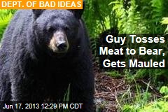 Tipsy Guy Tosses Meat to Wild Bear