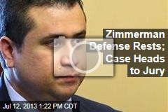Zimmerman Defense Rests; Case Heads to Jury