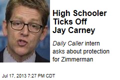 High Schooler Ticks Off Jay Carney