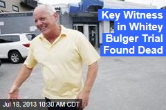 Key Witness in Whitey Bulger Trial Found Dead