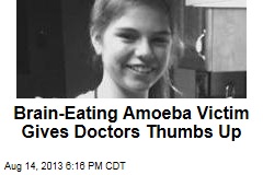 Girl With Brain-Eating Amoeba Gives Thumbs Up in Hospital