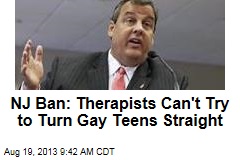 NJ Ban: Therapists Can&#39;t Try to Turn Gay Teens Straight