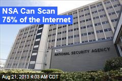 NSA Able to Scan 75% of the Internet