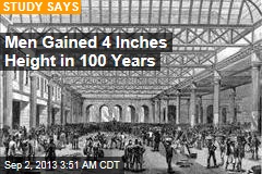 Men Gained 5 Inches Height in 100 Years