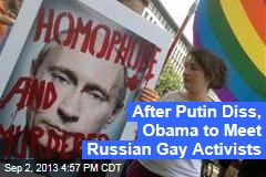 Obama To Meet With Gay Rights Activists In Russia