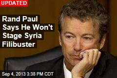 Rand Paul Won&#39;t Rule Out Filibuster on Syria