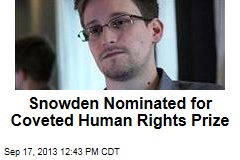 Snowden Nominated for Coveted Human Rights Prize