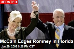 McCain Edges Romney in Florida