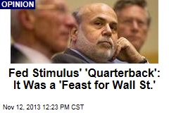 Fed Stimulus&#39; &#39;Quarterback&#39;: It Was a &#39;Feast for Wall St.&#39;