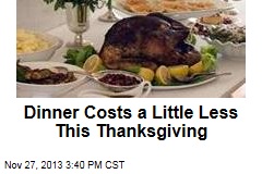 Dinner Costs a Little Less This Thanksgiving