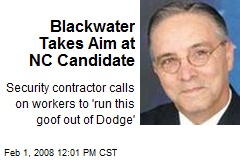 Blackwater Takes Aim at NC Candidate