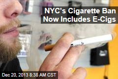 NYC&#39;s Cigarette Ban Now Includes E-Cigs
