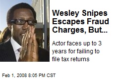 Wesley Snipes Escapes Fraud Charges, But...