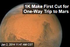 1K Make First Cut for One-Way Trip to Mars