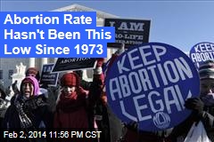 Abortion Rate Lowest Since 1973