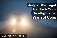 Cop Warning Headlight Flash Totally Legal, Judge Rules