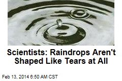 Raindrops aren't shaped like tears at all, study reveals