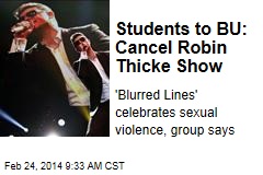 Students to BU: Cancel Robin Thicke Show
