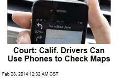 Court: Drivers Can Use Phones to Check Maps