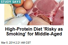 High-Protein Diet &#39;Risky as Smoking&#39; for the Middle-Aged
