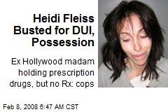 Heidi Fleiss Busted for DUI, Possession