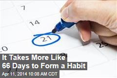 It Takes More Like 66 Days to Form a Habit
