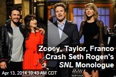 Zooey, Taylor, Franco Crash Seth Rogen&#39;s SNL Monologue