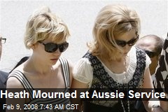 Heath Mourned at Aussie Service