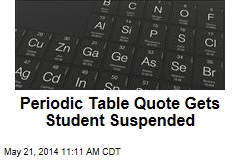 Periodic Table Quote Gets Student Suspended