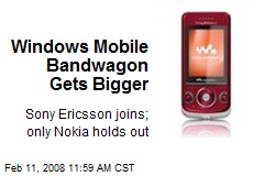 Windows Mobile Bandwagon Gets Bigger