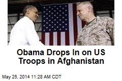 Obama Drops In on US Troops in Afghanistan
