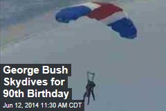 George Bush Skydives for 90th Birthday