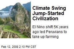 Climate Swing Jump-Started Civilization