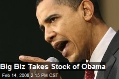 Big Biz Takes Stock of Obama