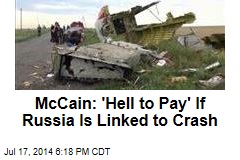 McCain: &#39;Hell to Pay&#39; If Russia Is Linked to Crash