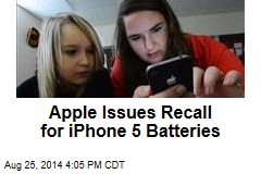 Apple Issues Recall for iPhone 5 Batteries