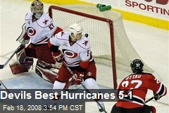Devils Best Hurricanes 5-1