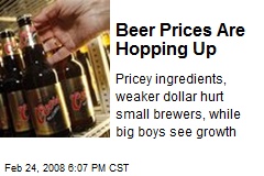 Beer Prices Are Hopping Up