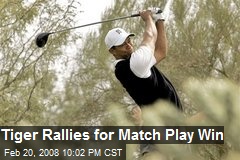Tiger Rallies for Match Play Win