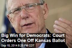 Big Win for Democrats: Court Orders One Off Kansas Ballot