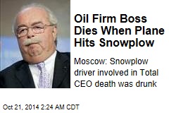 Plane-Snowplow Crash Kills Oil Firm Boss