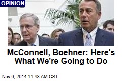 McConnell, Boehner: Here&#39;s What We&#39;re Going to Do