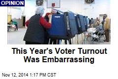 This Year&#39;s Voter Turnout Was Embarrassing